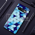 Spheres Blue Marble Pattern Glass Case for Galaxy S10/ S10 Plus