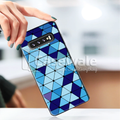 Spheres Blue Marble Pattern Glass Case for Galaxy S10/ S10 Plus