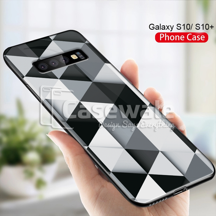 Ashford Color Marble Pattern Glass Case for Galaxy S10/ S10 Plus