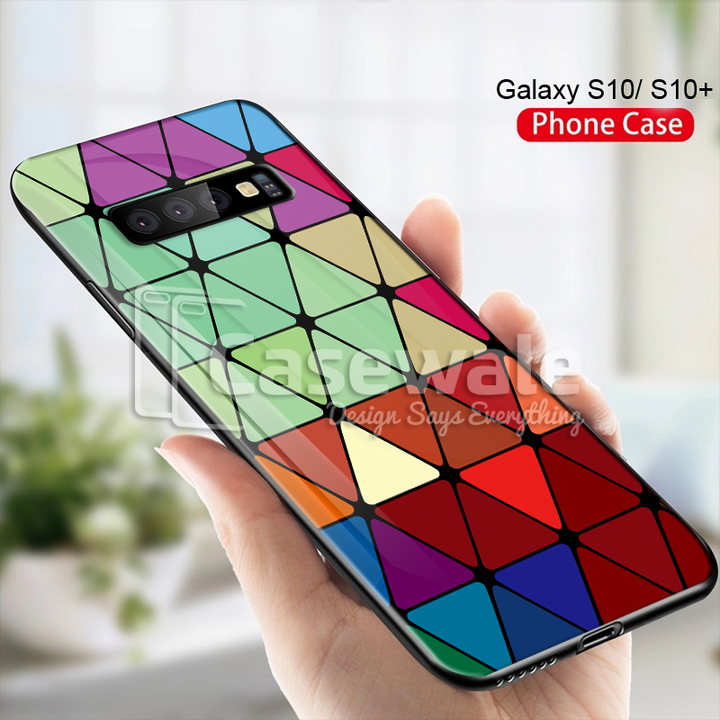 Adobe Color Marble Pattern Glass Case for Galaxy S10/ S10 Plus