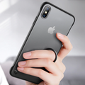 Luxury Frameless Semi Transparent Ring Finger Case for iPhone X Series
