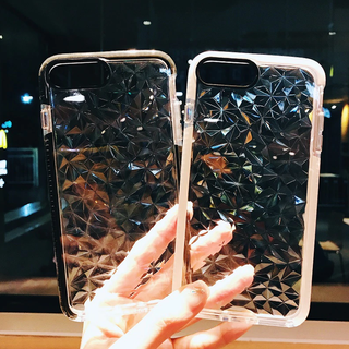 Luxury Geometric Diamond Transparent Case for iPhone iPhone SE (2020)