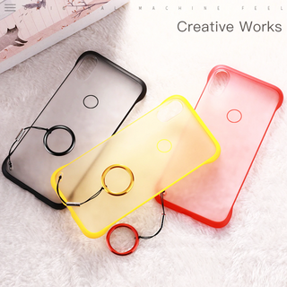 Luxury Frameless Semi Transparent Ring Finger Case for REDMI NOTE 7 / 7 Pro
