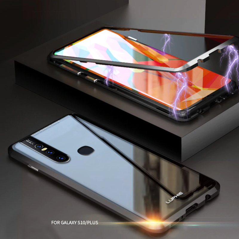 LUPHIE 2nd Generation Dual Color Magnetic Glass Case for VIVO V15 Pro