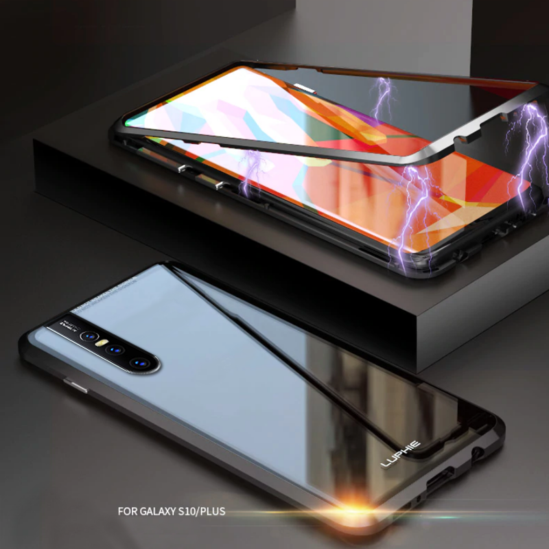LUPHIE 2nd Generation Dual Color Magnetic Glass Case for VIVO V15 Pro