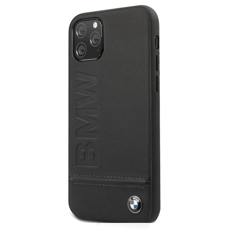 Genuine Leather Case with BMW Logo Imprint for iPhone 12 Series