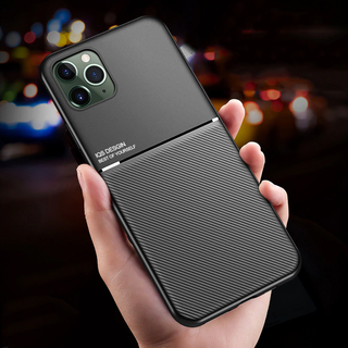 IQS Design Soft Leather Texture Case with Magnetic Car Vent For iPhone 11 Series