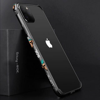Cartoon Aluminum Silicone Frame Case for iPhone 11 Series