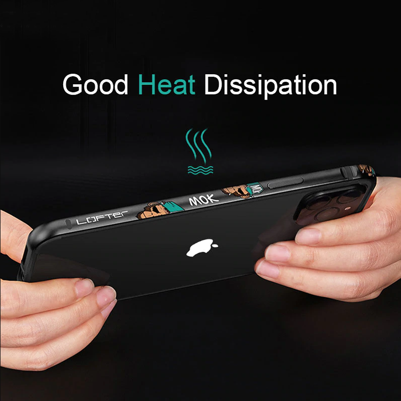 Cartoon Aluminum Silicone Frame Case for iPhone 11 Series