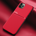 IQS Design Soft Leather Texture Case with Magnetic Car Vent For iPhone 11 Series