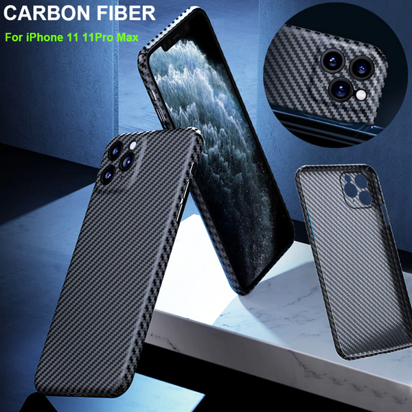 Luxury Carbon Fiber Camera Protective Case for iPhone 11 Series