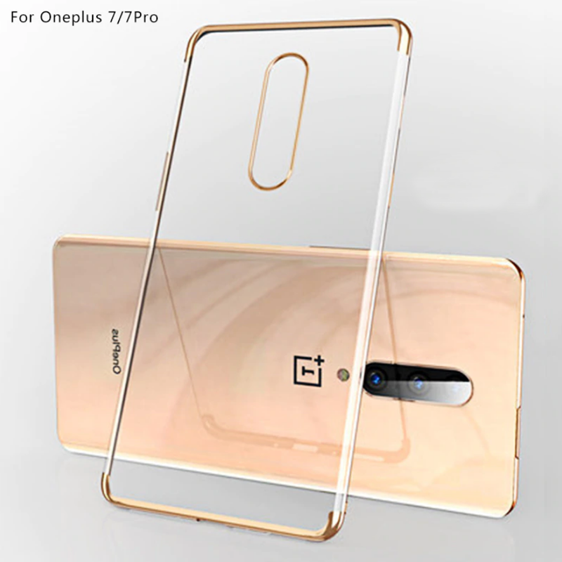 Luxury High-end Fashion Transparent Plated Case for OnePlus 7 Pro