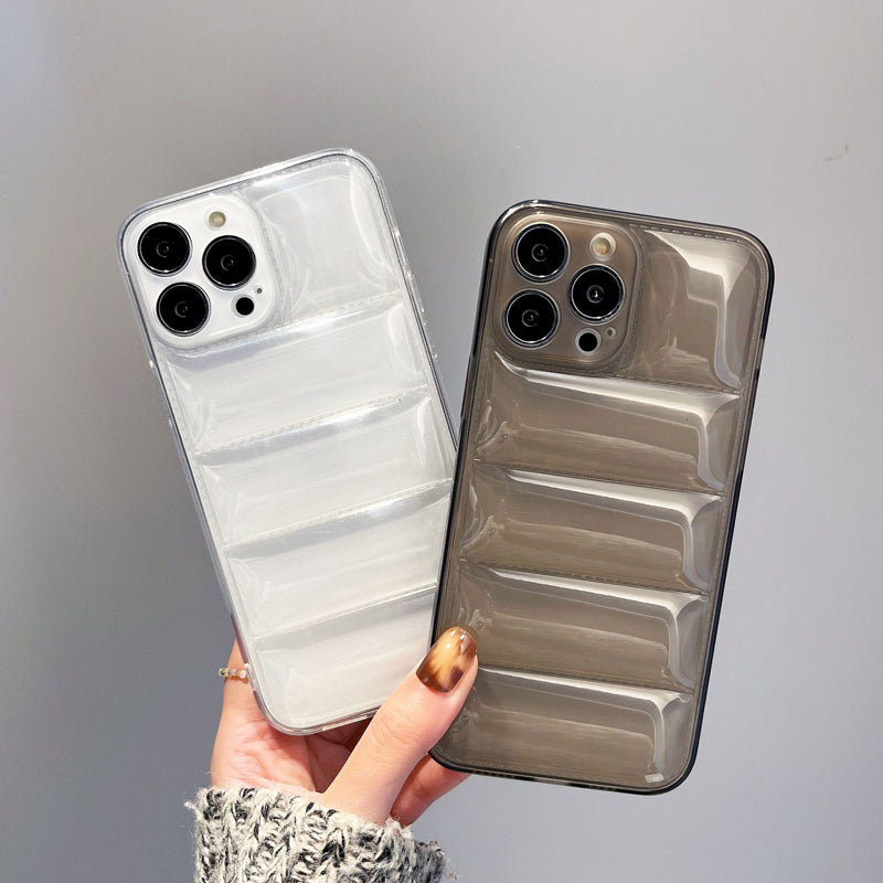iPhone 14 Series New Fashion Down Transparent Jacket Puffer Case