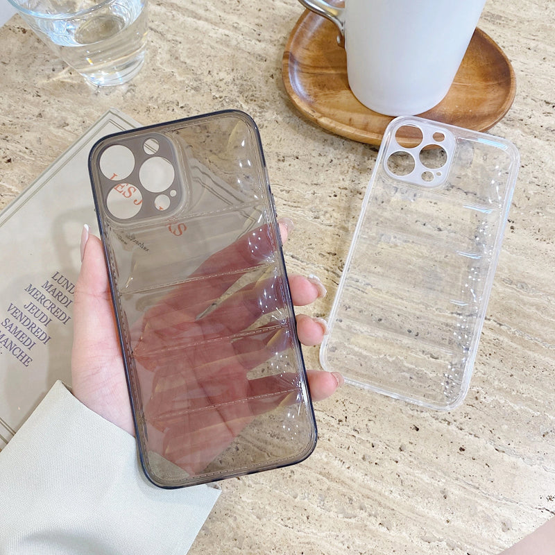 iPhone 14 Series New Fashion Down Transparent Jacket Puffer Case