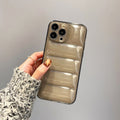 iPhone 14 Series New Fashion Down Transparent Jacket Puffer Case