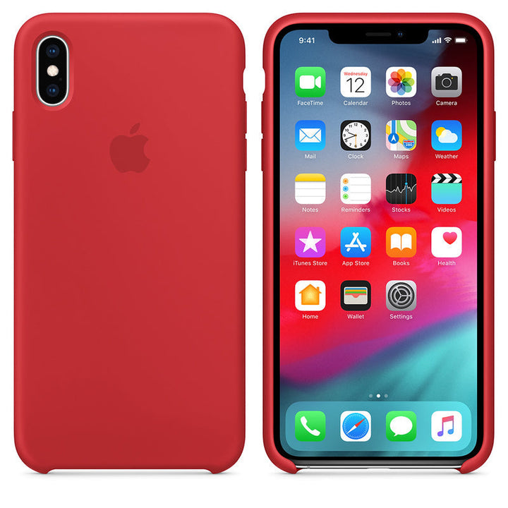 Silicone Case for iPhone X Series- Red