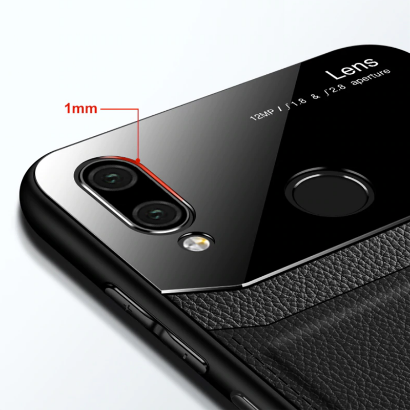 Leather Lens Luxury Card Holder Case For Redmi Note 7 & Note 7 Pro