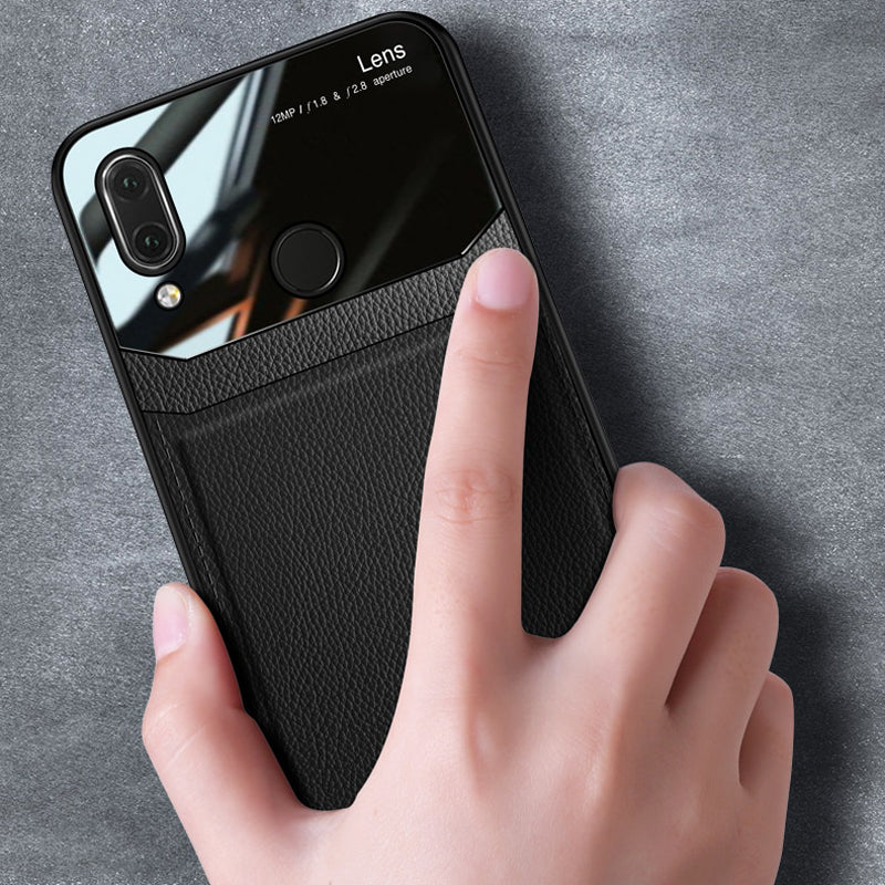 Leather Lens Luxury Card Holder Case For Redmi Note 7 & Note 7 Pro