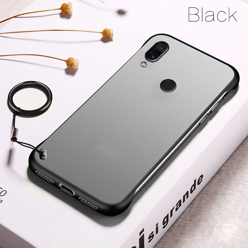 Luxury Frameless Semi Transparent Ring Finger Case for REDMI NOTE 7 / 7 Pro