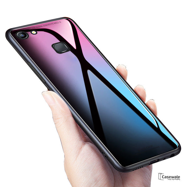 Luxurious Tempered Glass Phone Case for Vivo V7/ V7 Plus