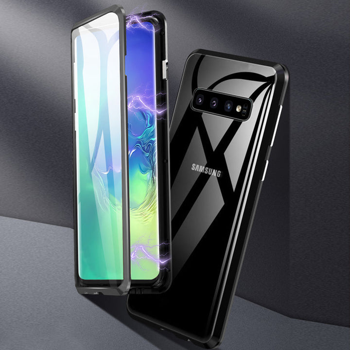 Double Sided Aluminum Metal Glass Case for Galaxy S10/ S10 Plus