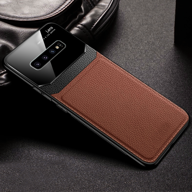 Leather Lens Luxury Card Holder Case For Galaxy S10/ S10 Plus