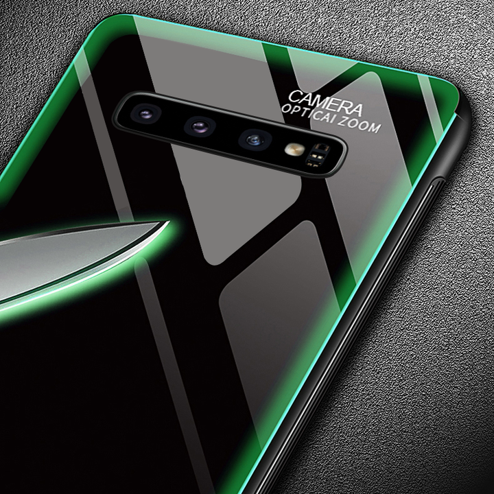Aurora Tempered Glass Neon Glowing Case for Galaxy S10 / S10 Plus
