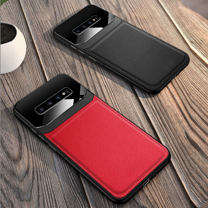 Leather Lens Luxury Card Holder Case For Galaxy S10/ S10 Plus