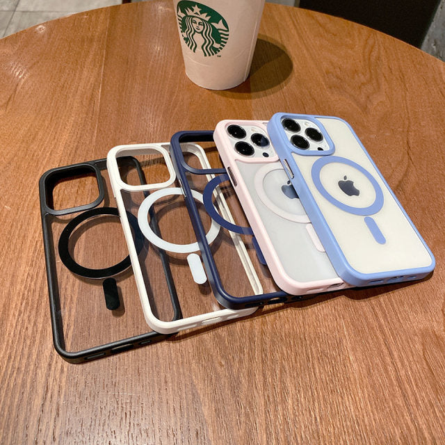 iPhone Series Colored Ring Protection with Magsafe Working Case