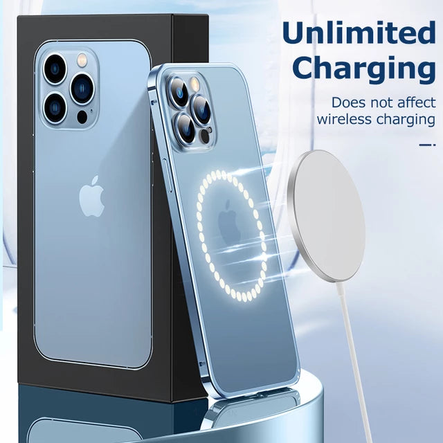 iPhone 14 Series Metal Lock Bumper Case with Lens Ring Protection