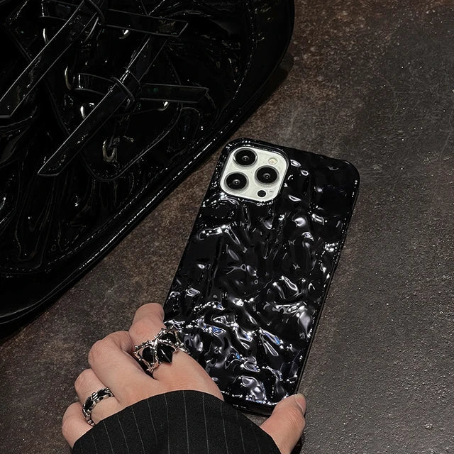 iPhone 14 Series Luxury Crush Paper Pattern Case