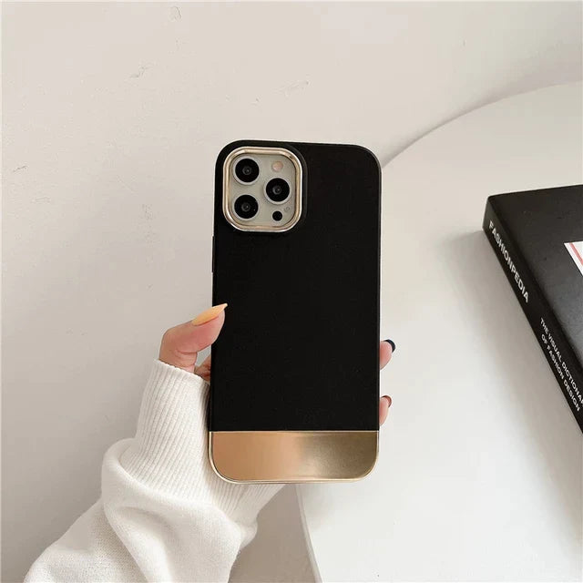 iPhone 13 Series Luxury Gold Plated Ring Case
