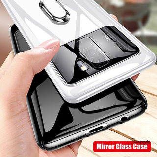 Luxury Mirror Effect Ring Bracket Case For Galaxy A6 Plus