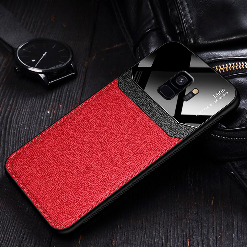 Leather Lens Luxury Card Holder Case For Galaxy S9/ S9 Plus