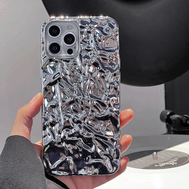 iPhone 14 Series Luxury Crush Paper Pattern Case