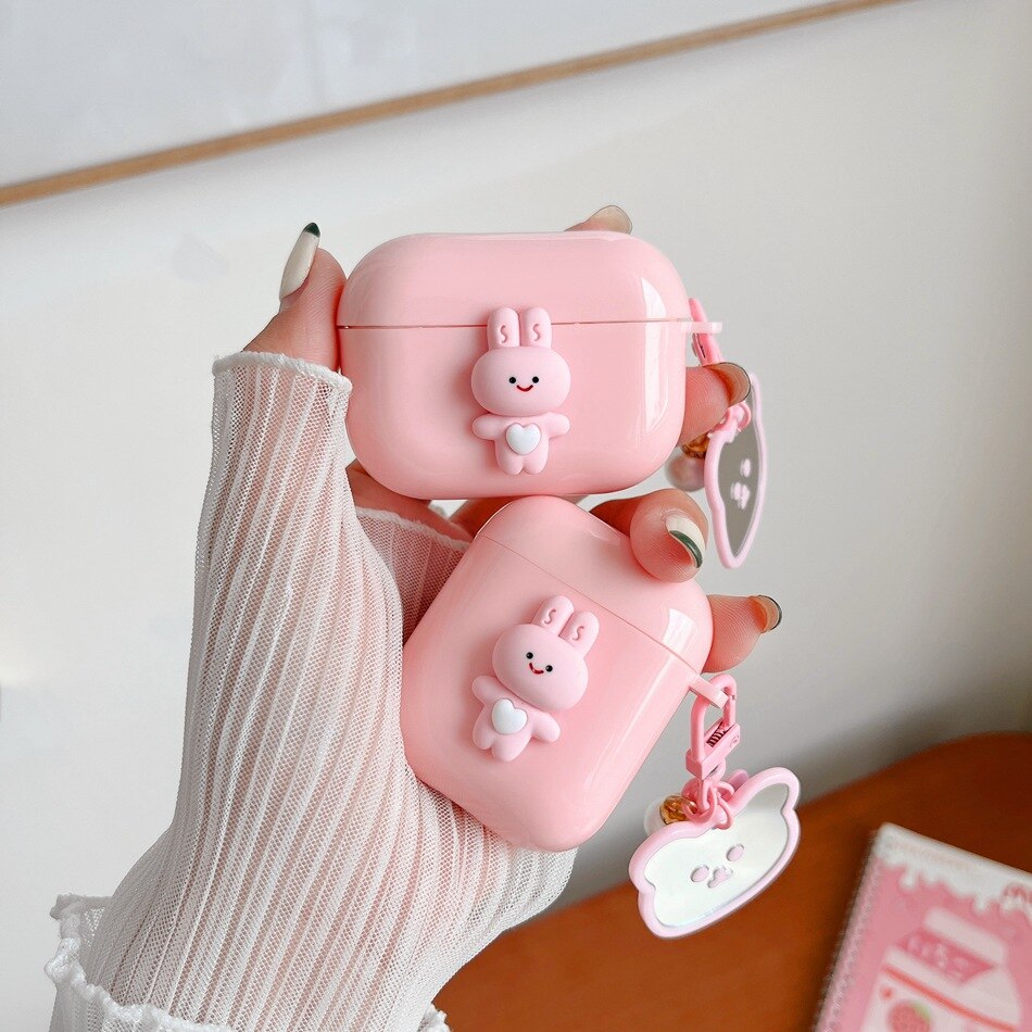 Cute Rabbit Silicone Protective Case for AirPods