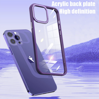 iPhone 14 Series Luxury Shockproof Acrylic Case with Metal Camera Protection