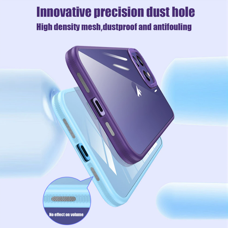 iPhone 14 Series Luxury Shockproof Acrylic Case with Metal Camera Protection