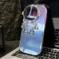iPhone Series Astronaut Lens Bracket Electroplated Phone Case
