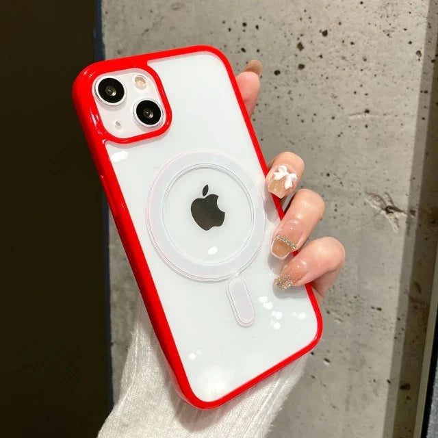 iPhone Series Colored Ring Protection with Magsafe Working Case