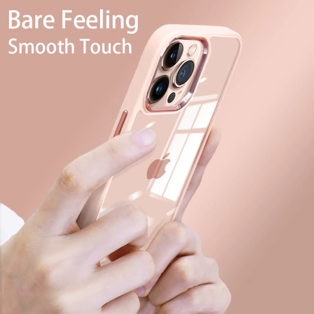 Copy of iPhone Series Soft Transparent Metal Camera Protection Case