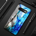 Luxury Artistic Marble Glass Case for Galaxy S10/ S10 Plus