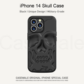 iPhone 14 Series New Electroplating Unique Skull Phone Case