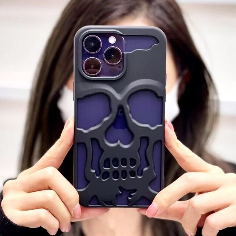 iPhone 14 Series New Electroplating Unique Skull Case