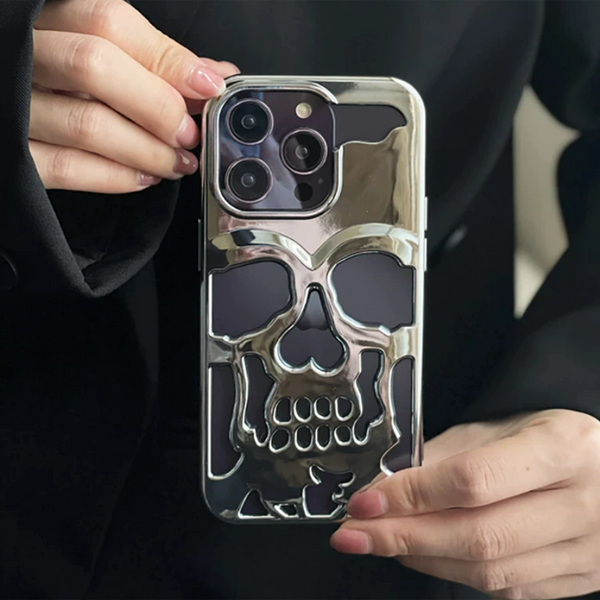 iPhone 14 Series New Electroplating Unique Skull Case