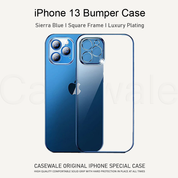 iPhone 13 Series Luxury Plating Square Frame Bumper Case