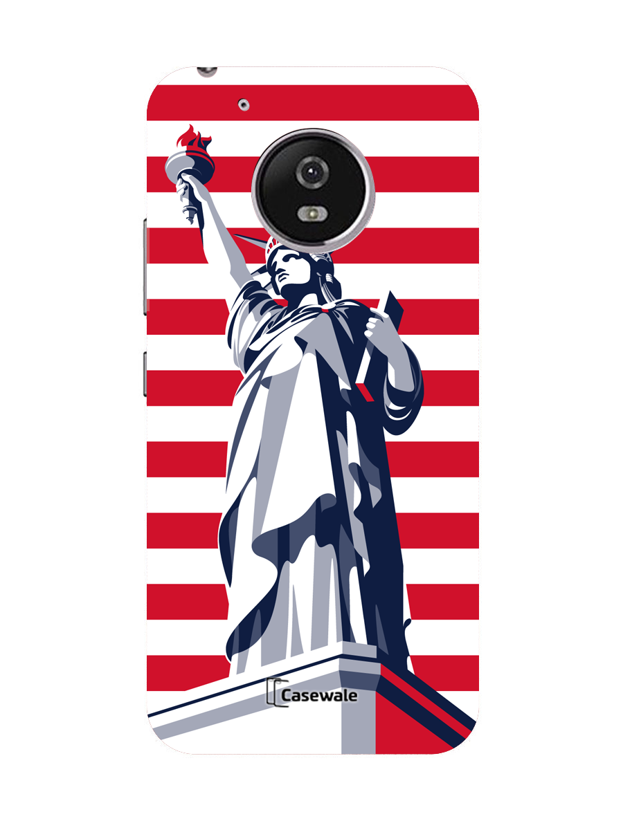 Statue of Liberty Printed Cover for Moto G5 Plus