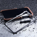 Luxury Metal Aluminum Wood Protective Bumper Case for iPhone X, Xs ,XR or Xs Max