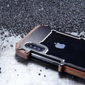 Luxury Metal Aluminum Wood Protective Bumper Case for iPhone X, Xs ,XR or Xs Max