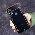 Luxury Metal Aluminum Wood Protective Bumper Case for iPhone X, Xs ,XR or Xs Max